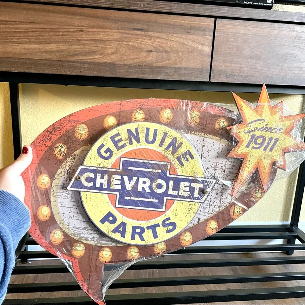 NEW Chevrolet Genuine Parts 3D Metal Sign